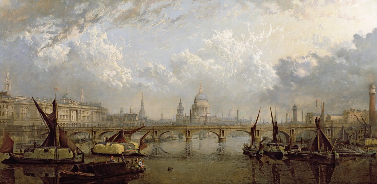 Udsigt over London (olie på lærred) af John MacVicar Anderson