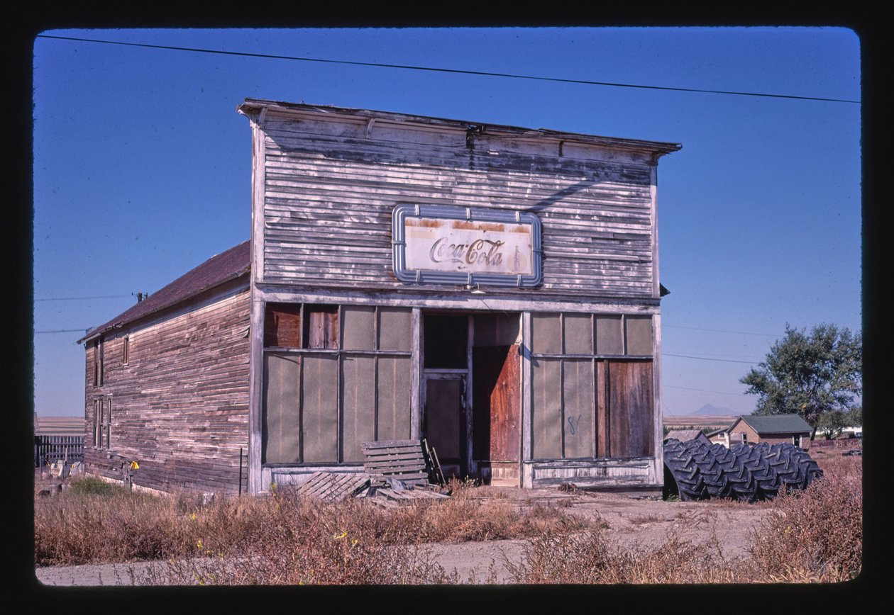 Forladt café, Joplin, Montana, USA af John Margolies