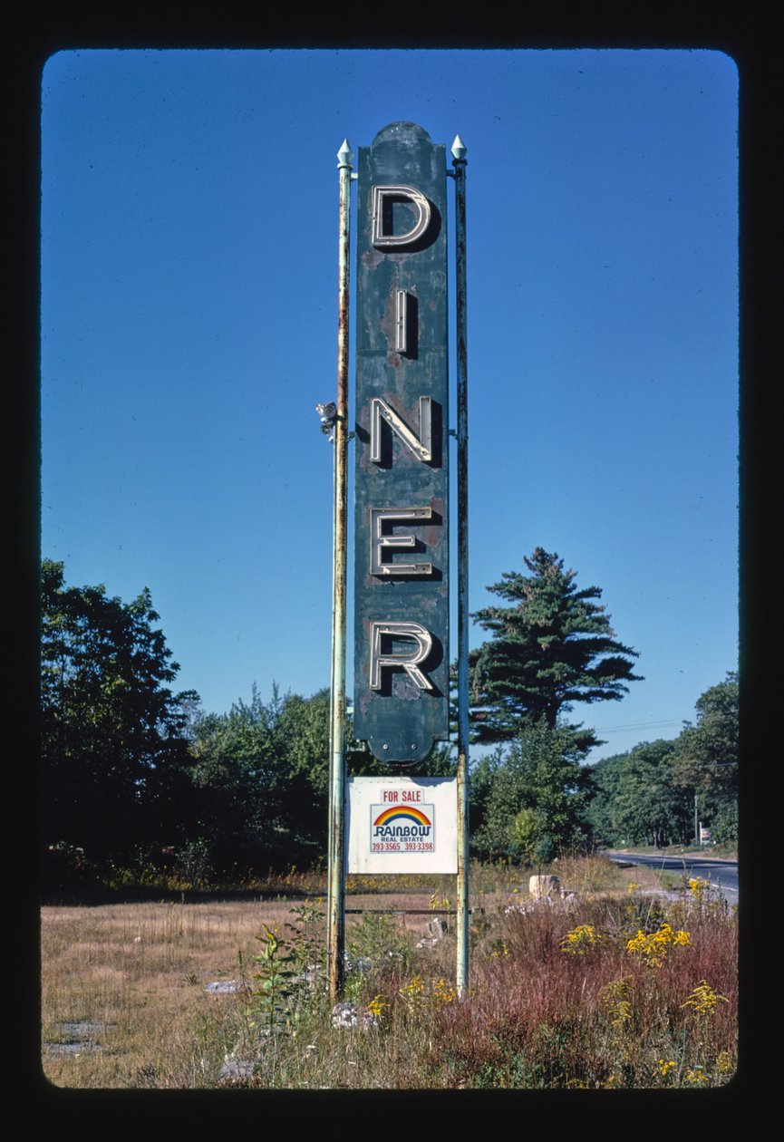 Diner-skilt, Shrewsbury, Massachusetts, USA af John Margolies