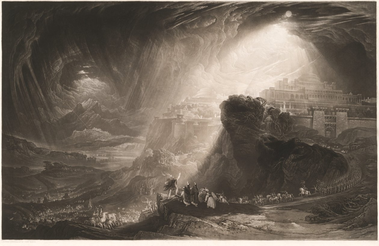 Joshua befaler solen at stå stille af John Martin