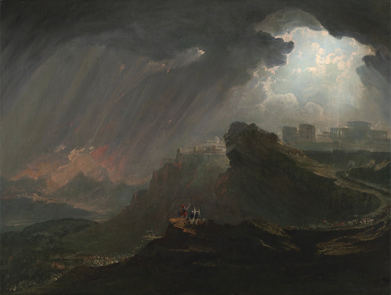 Joshua befaler solen at stå stille af John Martin