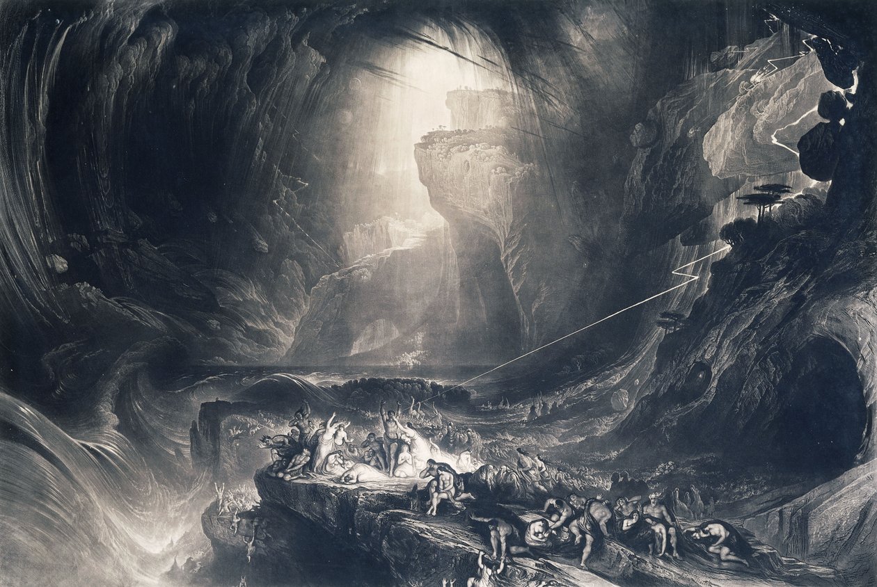 Syndfloden, 1828 af John Martin