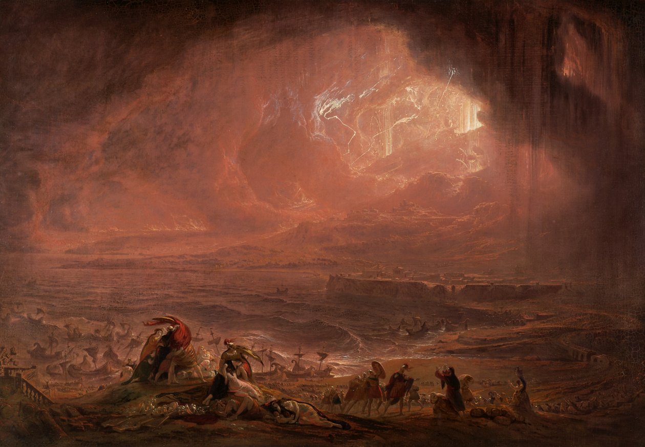 Ødelæggelsen af Herculaneum og Pompeji af John Martin