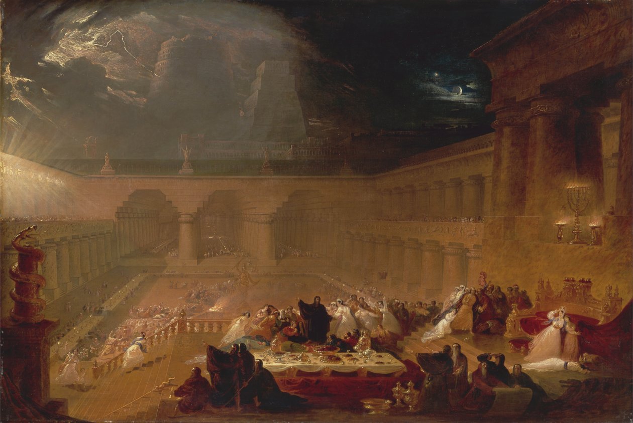 Belshazzars fest, 1820. af John Martin