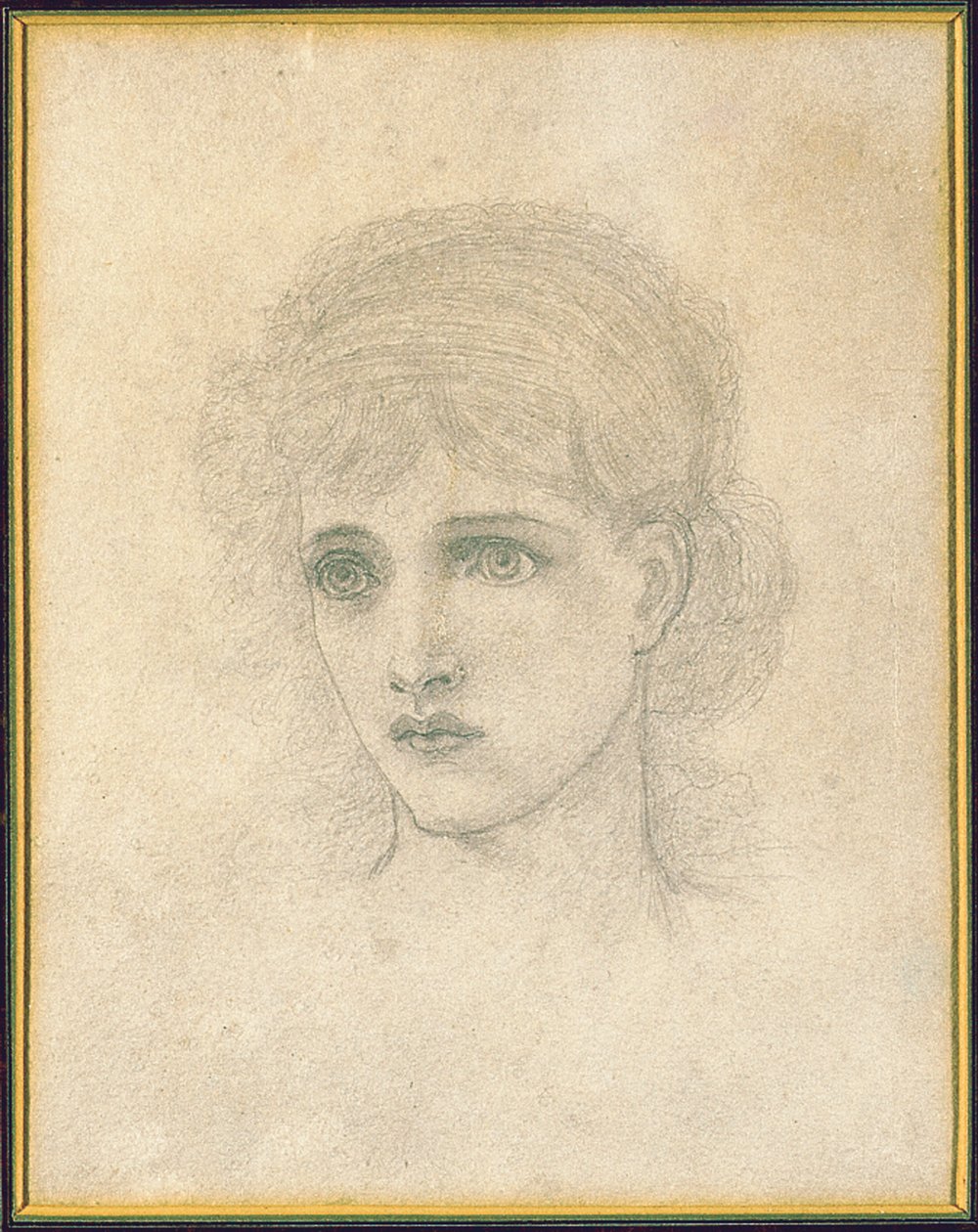 Head of a womandani af John Melhuish Strudwick