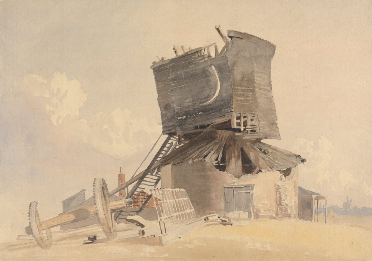 En stormskadet vindmølle af John Middleton