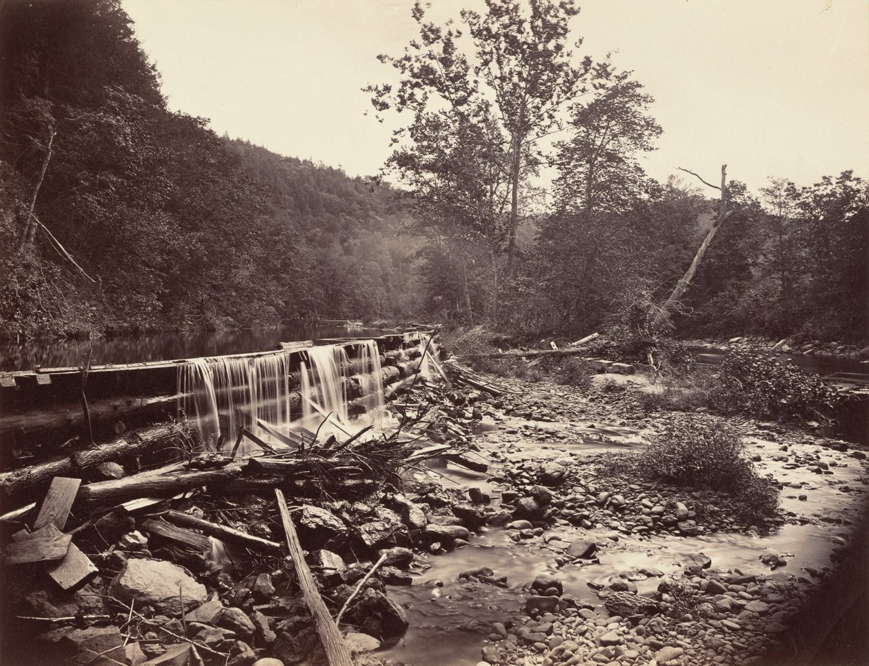 Broadheads Creek, Delaware Water Gap, 1863. af John Moran
