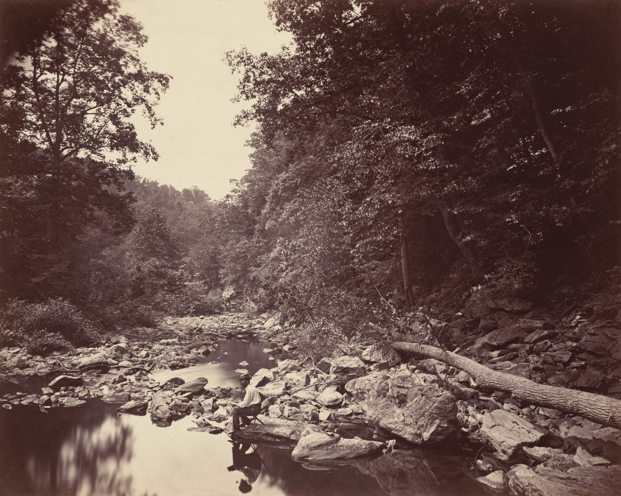 Wissahickon Creek nær Philadelphia af John Moran