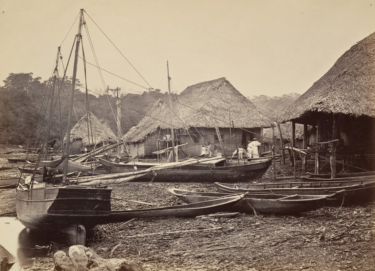 Tropisk landskab, Landing, Chipigana, 1871. af John Moran