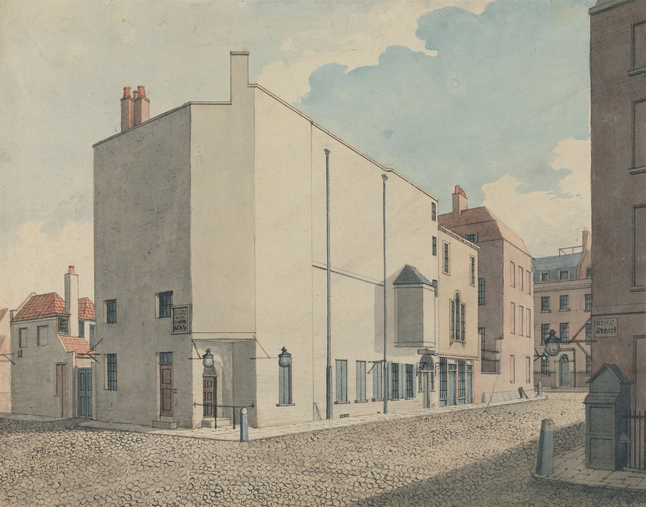 Argyll Concert Rooms, Regent Street, London: Perspektiv af John Nash