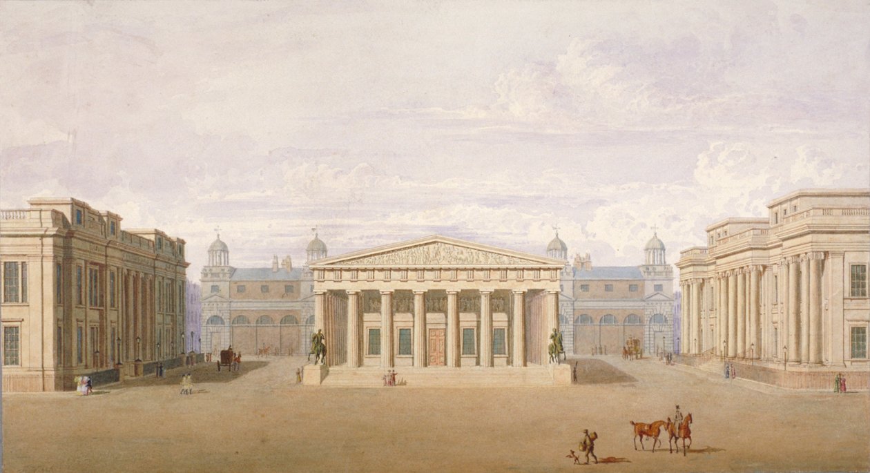 Trafalgar Square, Westminster, London, 1828 af John Nash