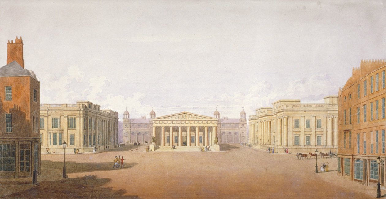 Trafalgar Square, Westminster, London, 1828 af John Nash