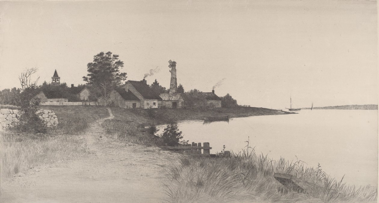 Uden titel kystscene, 1891. af John O. Anderson
