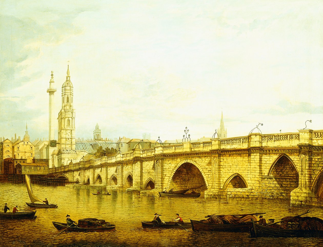 Udsigt over London Bridge, af John Paul