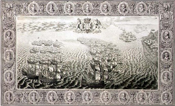 Armada (gravering fra et gobelin) af John Pine