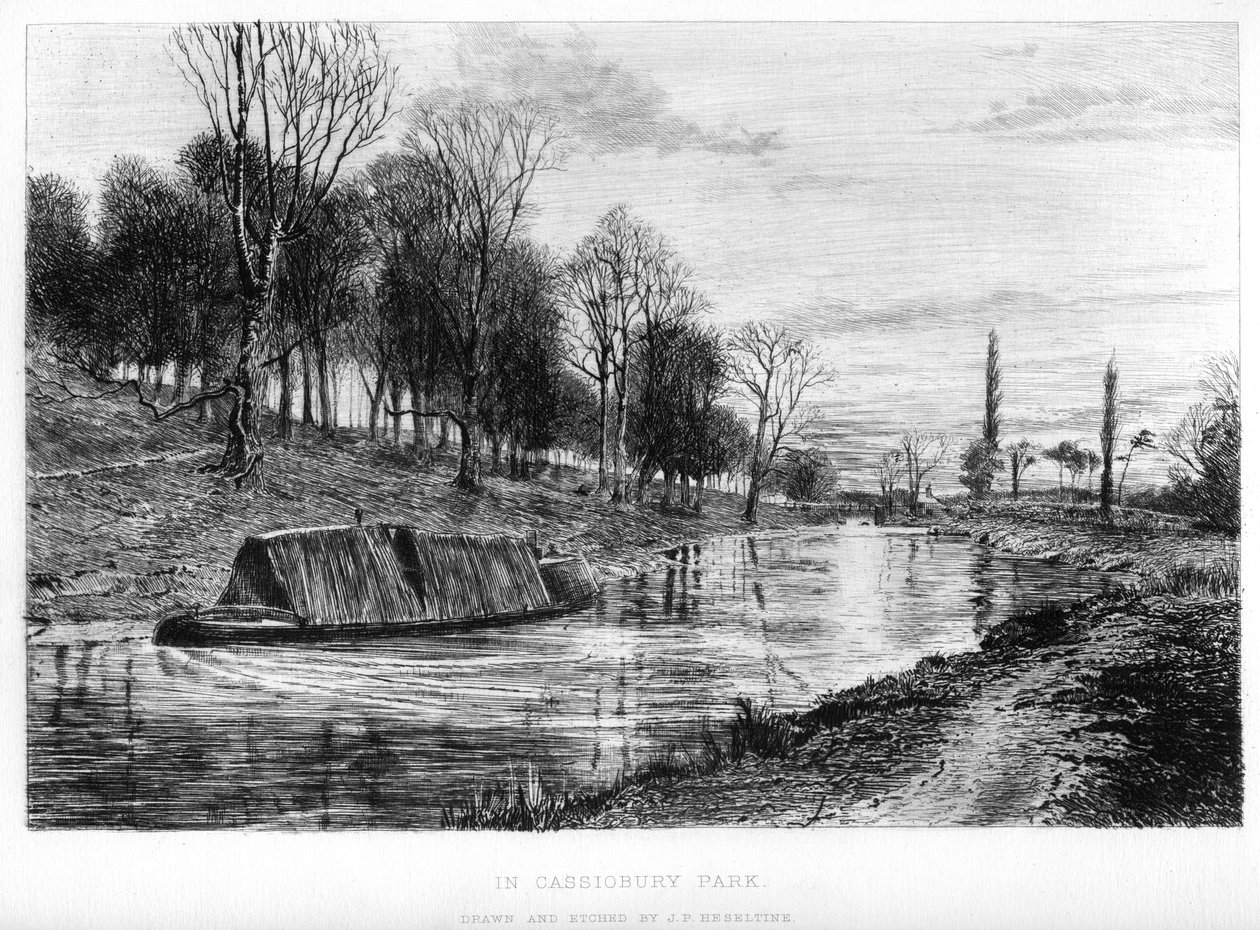 I Cassiobury Park, c1800-tallet. af John Postle Heseltine