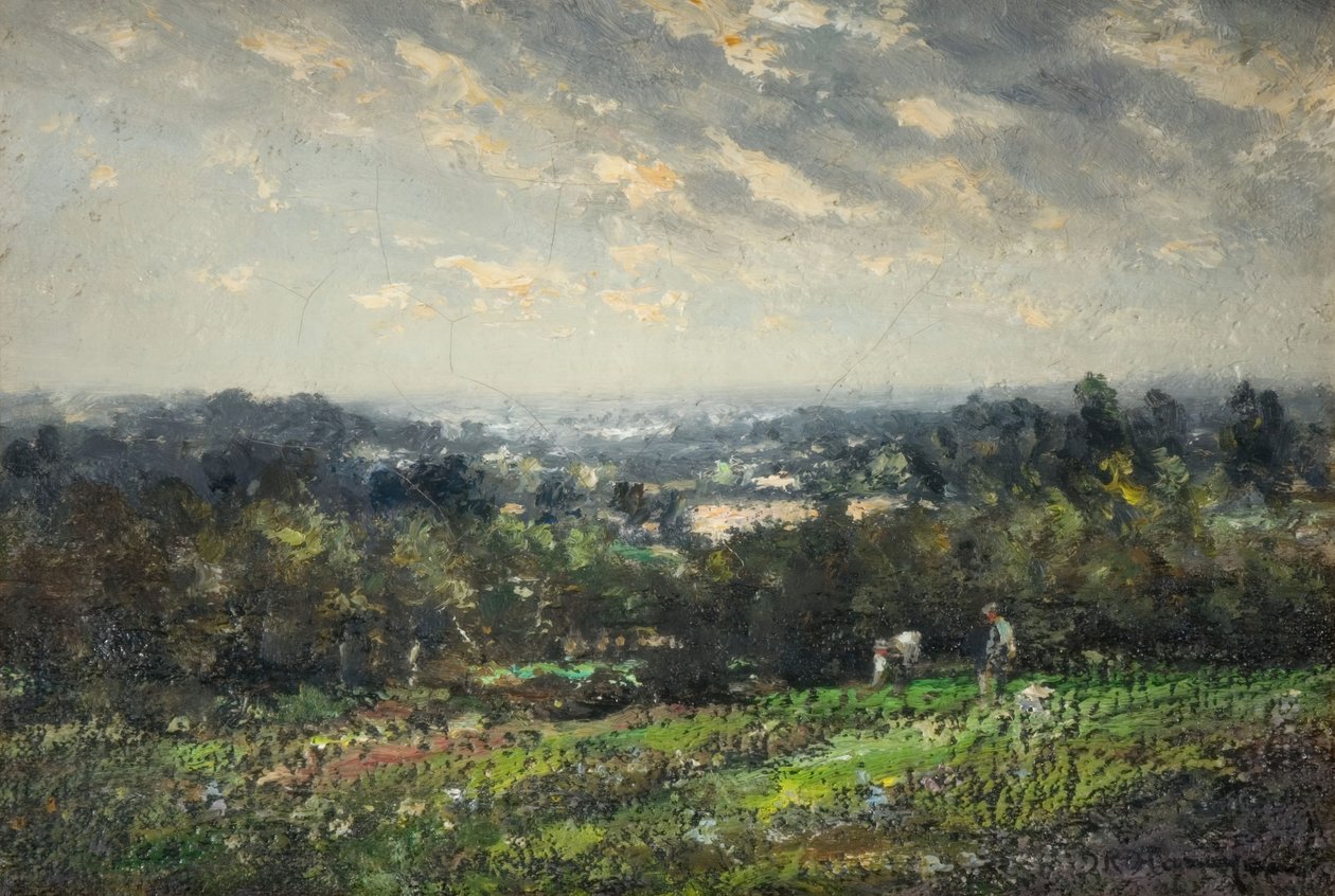 Landskab med en fjern udsigt, 1930. af John Rabone Harvey