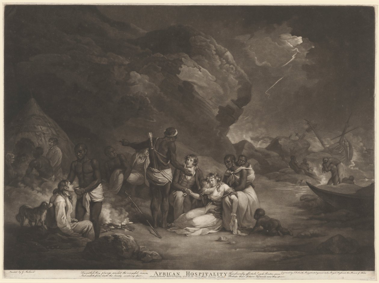 Afrikansk gæstfrihed, 1791. af John Raphael Smith