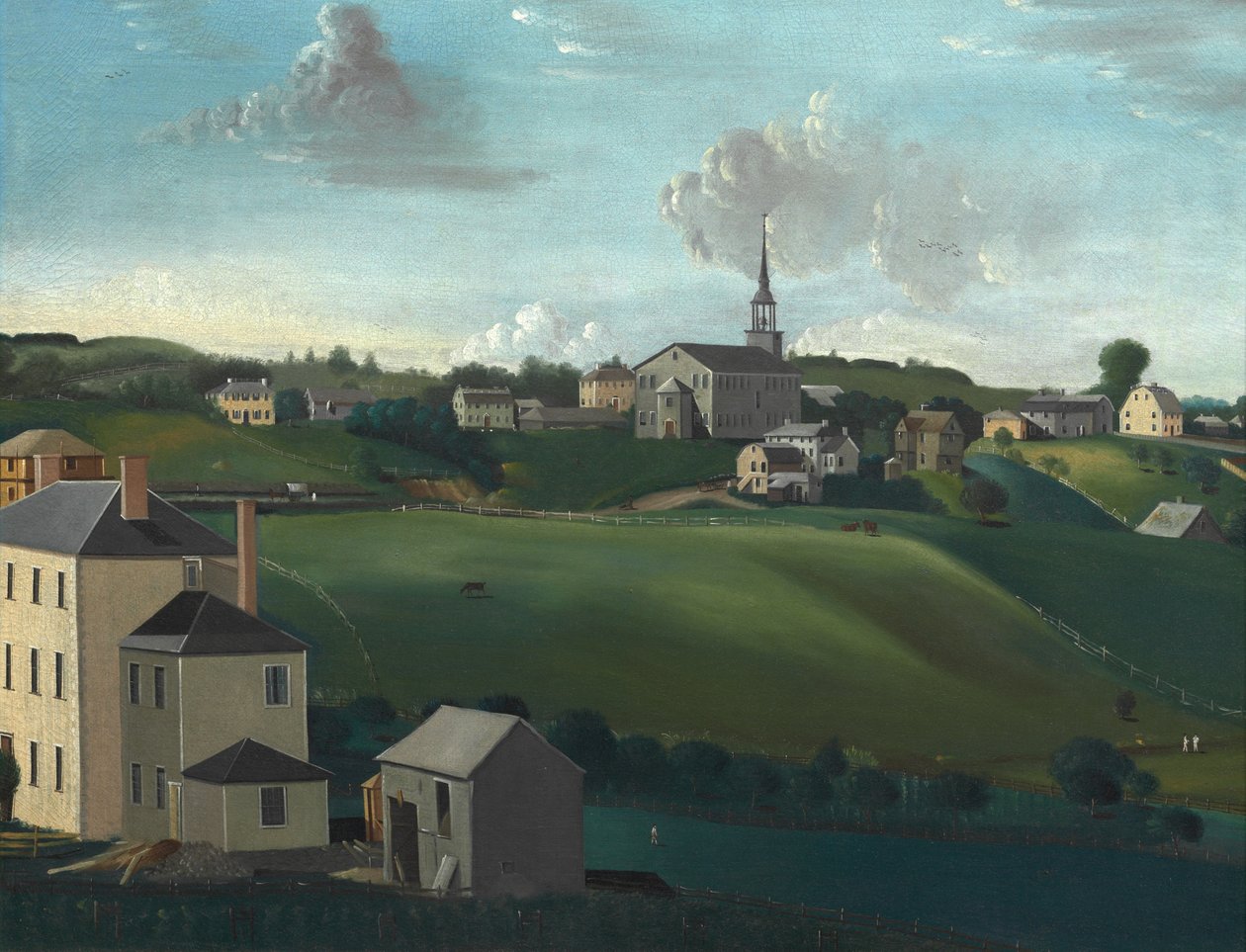 Meetinghouse Hill, Roxbury, Massachusetts, 1799. af John Ritto Penniman