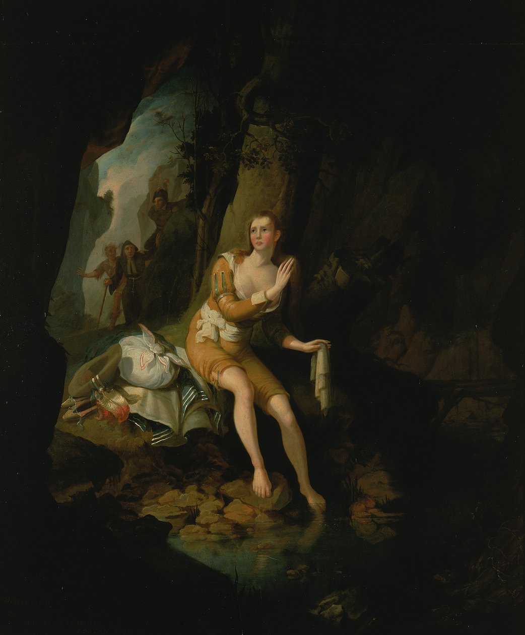 Scene fra Don Quixote, 1816. af John Ritto Penniman