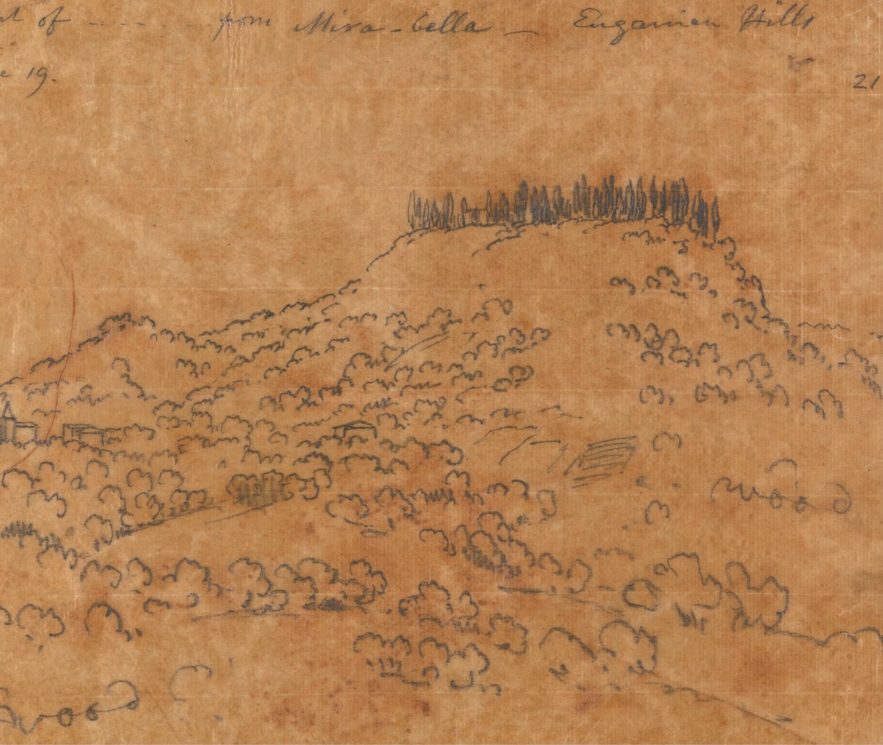 Fra Mirabella, Euganean Hills, 19. juni af John Robert Cozens