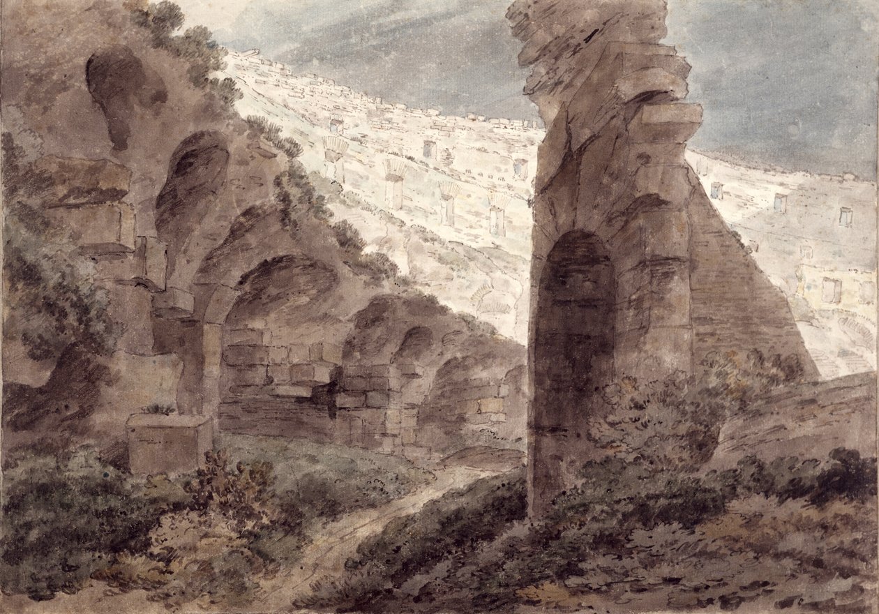 Interiør af Colosseum, 1778 af John Robert Cozens