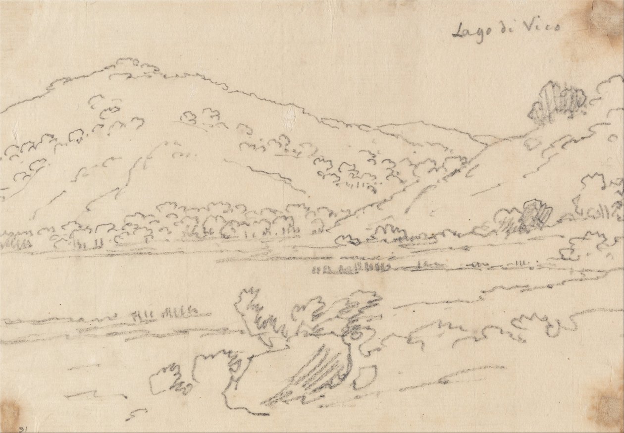 Vico-søen af John Robert Cozens