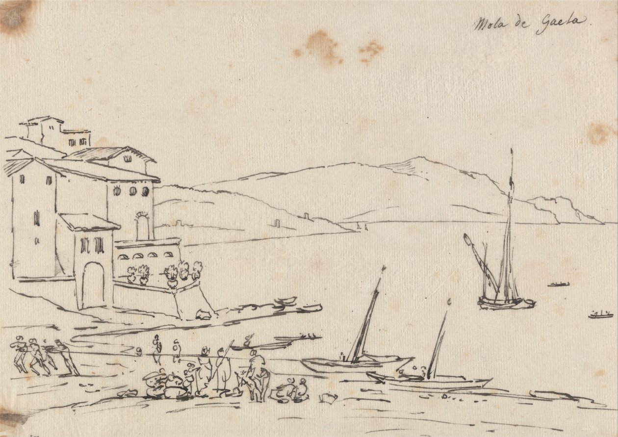 Mola di Gaeta af John Robert Cozens