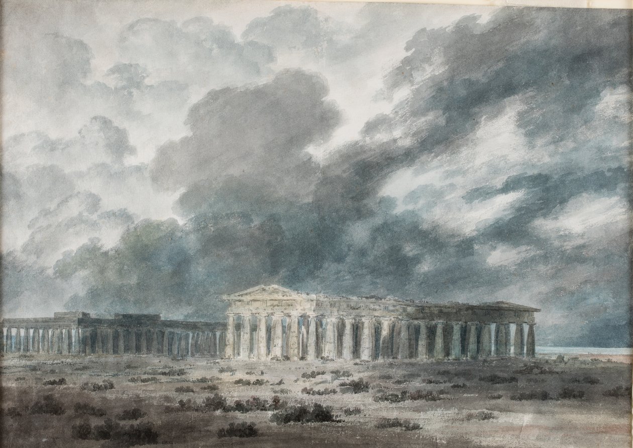 To store templer i Paestum af John Robert Cozens