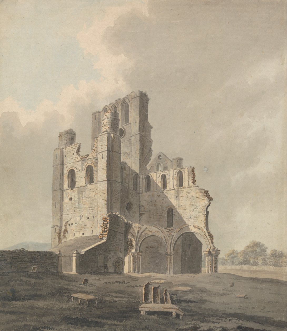 Kelso Kloster, Skotland af John Roe of Warwick