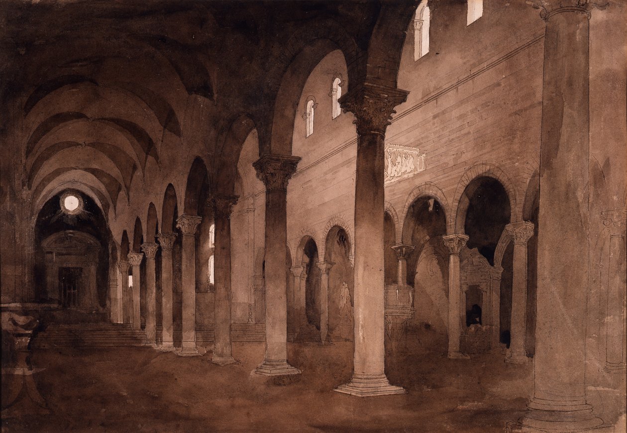 Interiør af San Frediano, Lucca af John Ruskin