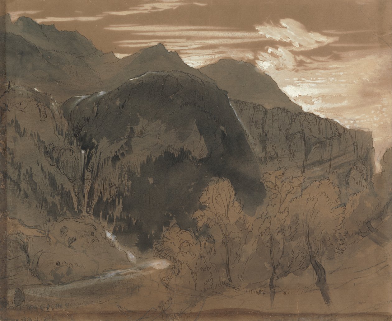 bjergrigt landskab af John Ruskin