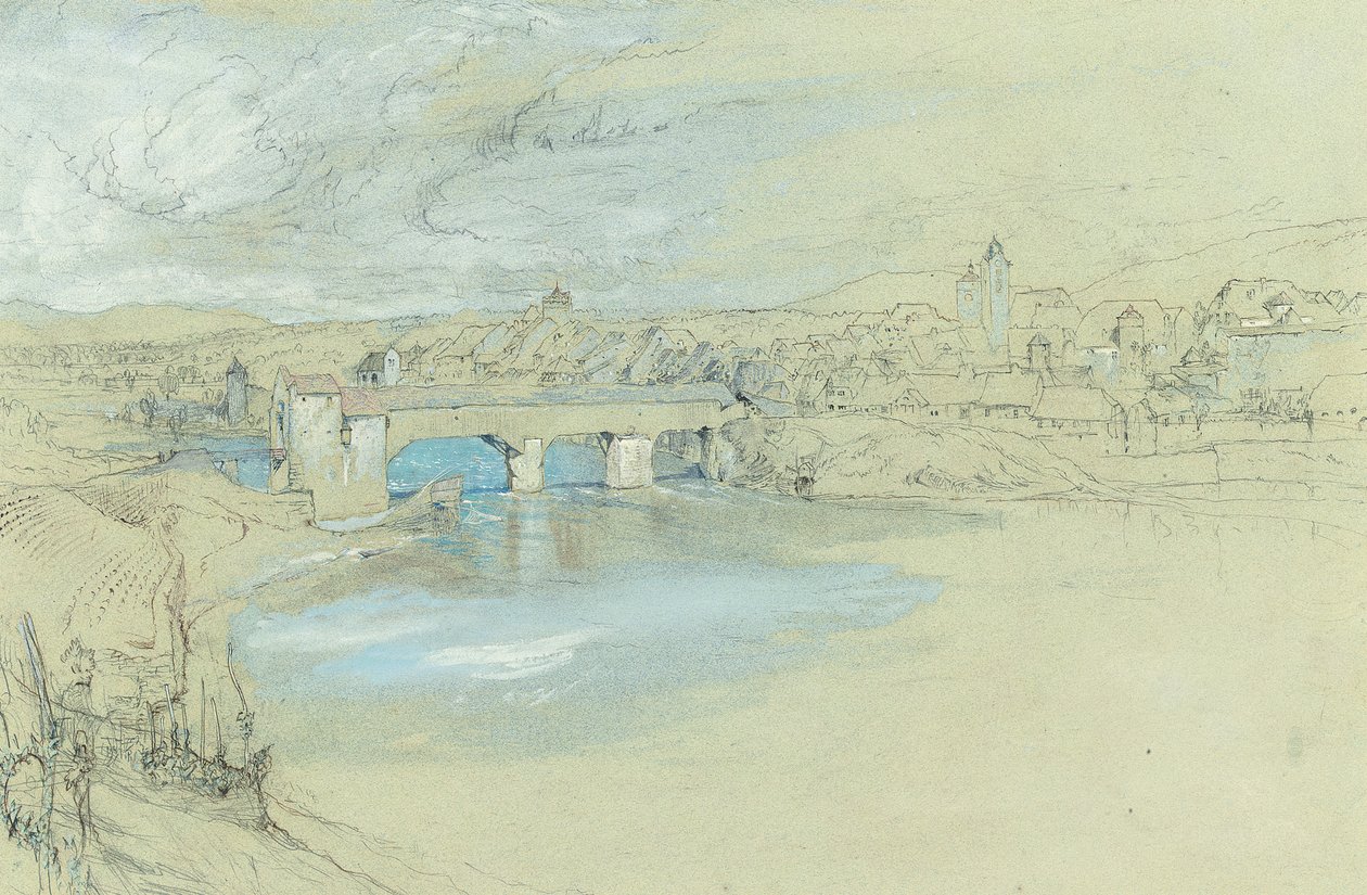 Broen over Rheinfelden, Schweiz af John Ruskin