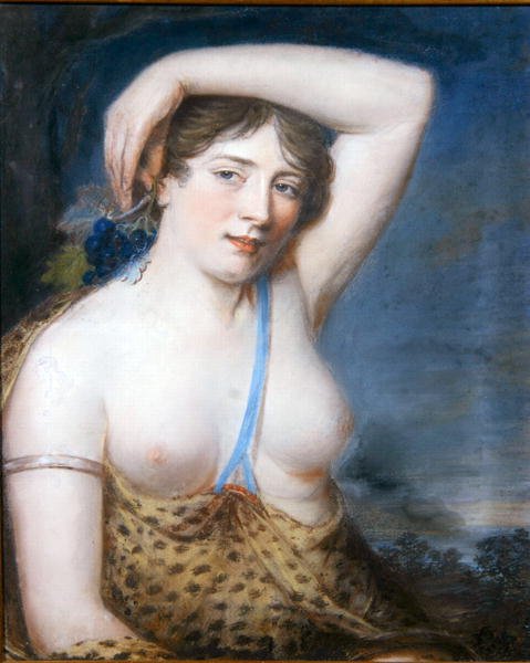 A Bacchante (pastel) af John Russell