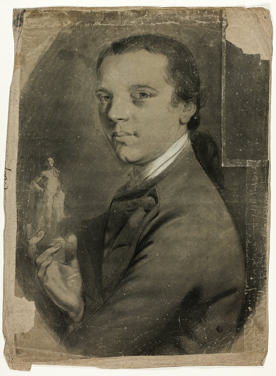 Ung mand holder statuette af John Russell