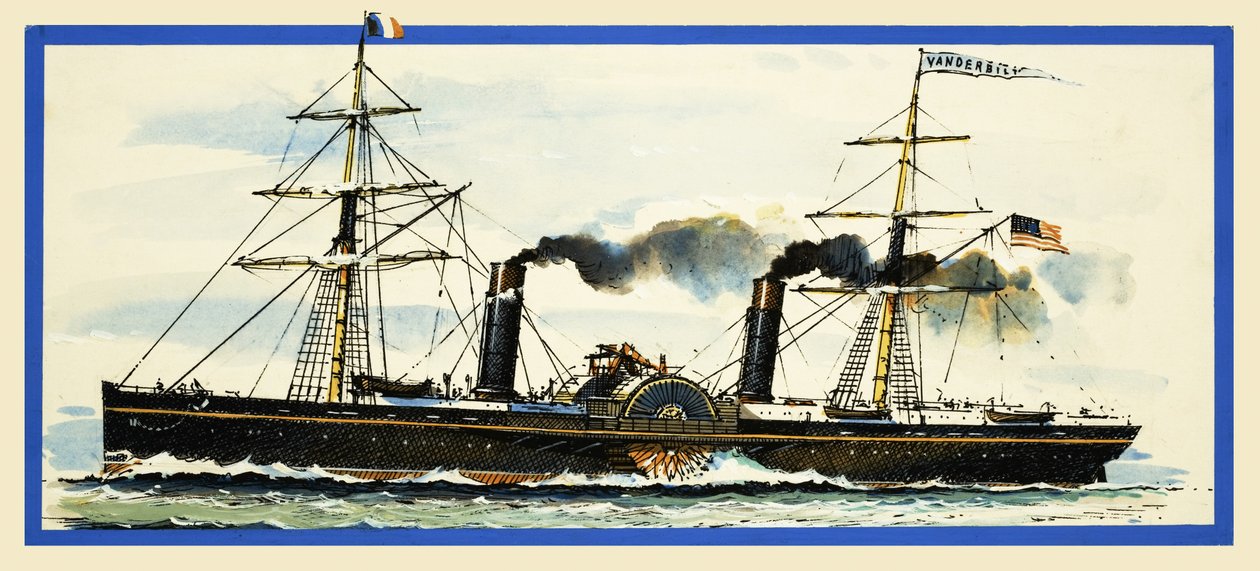 Den amerikanske hjuldamper Vanderbilt af John S. Smith