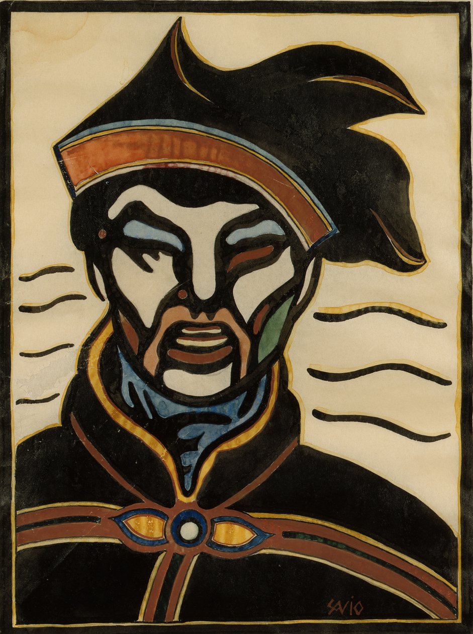 Saamelaiset juhlapuvussa (puupiirros) af John Savio