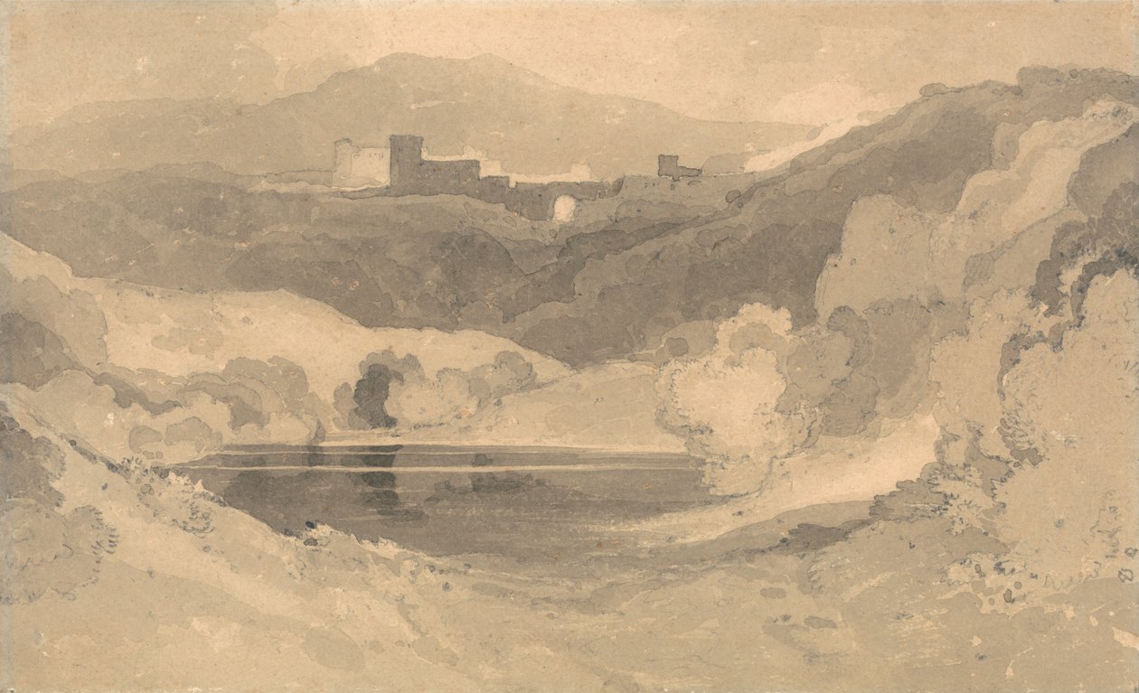 Slot i et landskab af John Sell Cotman