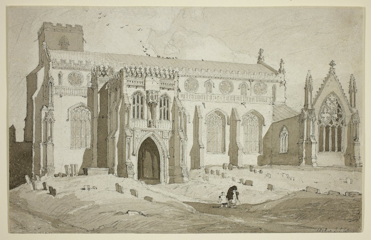 Cley Church, Norfolk af John Sell Cotman