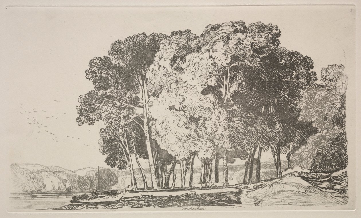 Studiebog: Twickenham, 1838 af John Sell Cotman