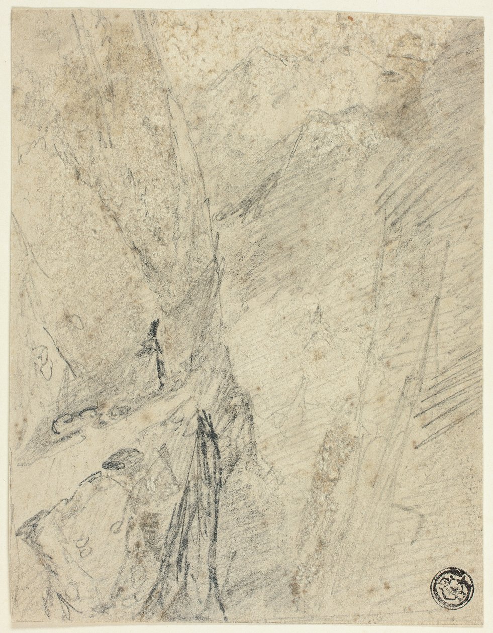 Bjergkløft af John Sell Cotman