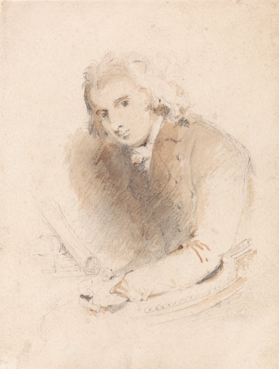 Portræt af en lærd af John Sell Cotman