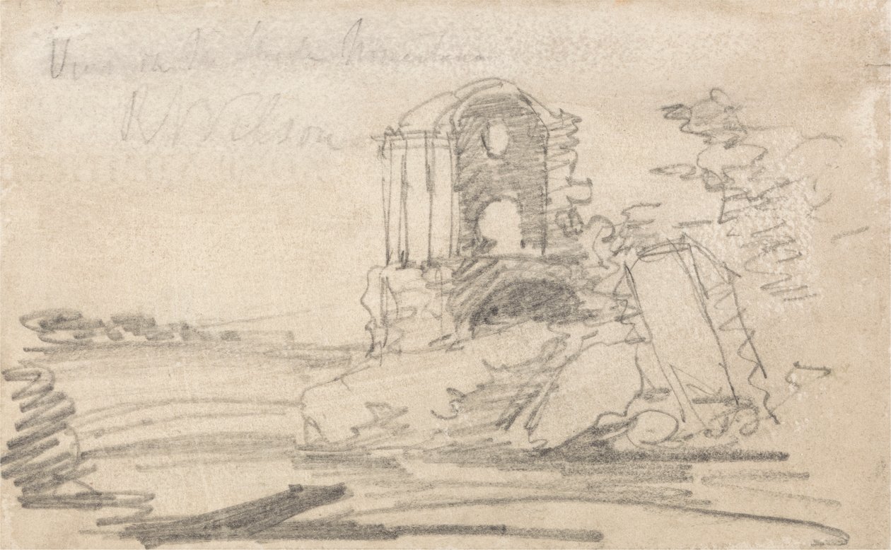Ødelagt tempel efter Richard Wilson af John Sell Cotman