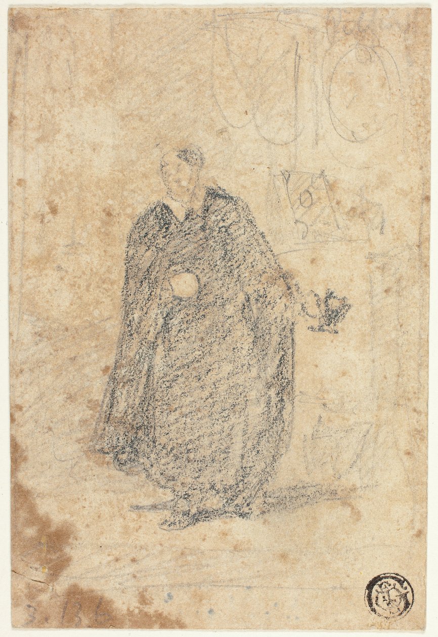 Skitse af skuespiller stående af John Sell Cotman