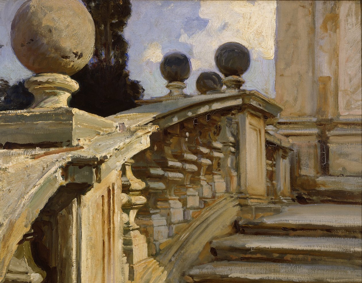 En balustrade af John Singer Sargent