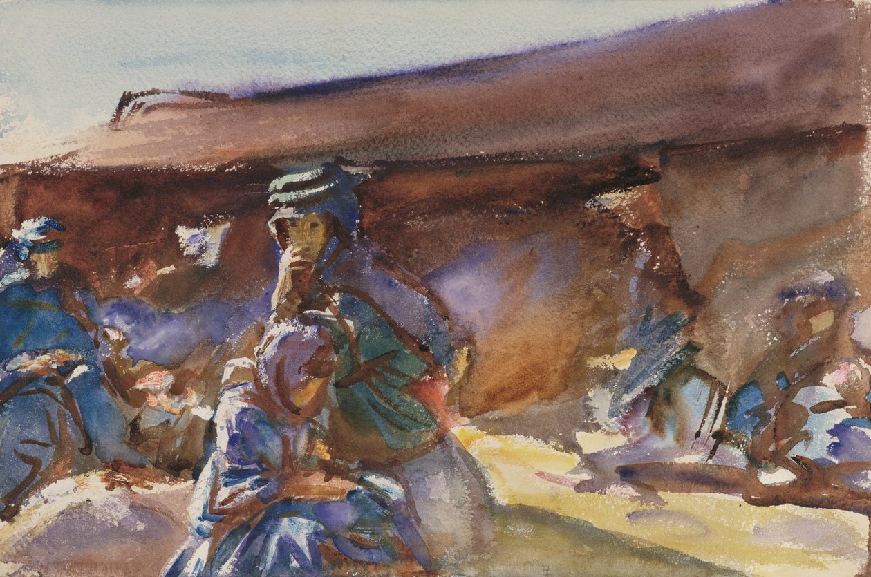 Sort telt (wc på papir) af John Singer Sargent