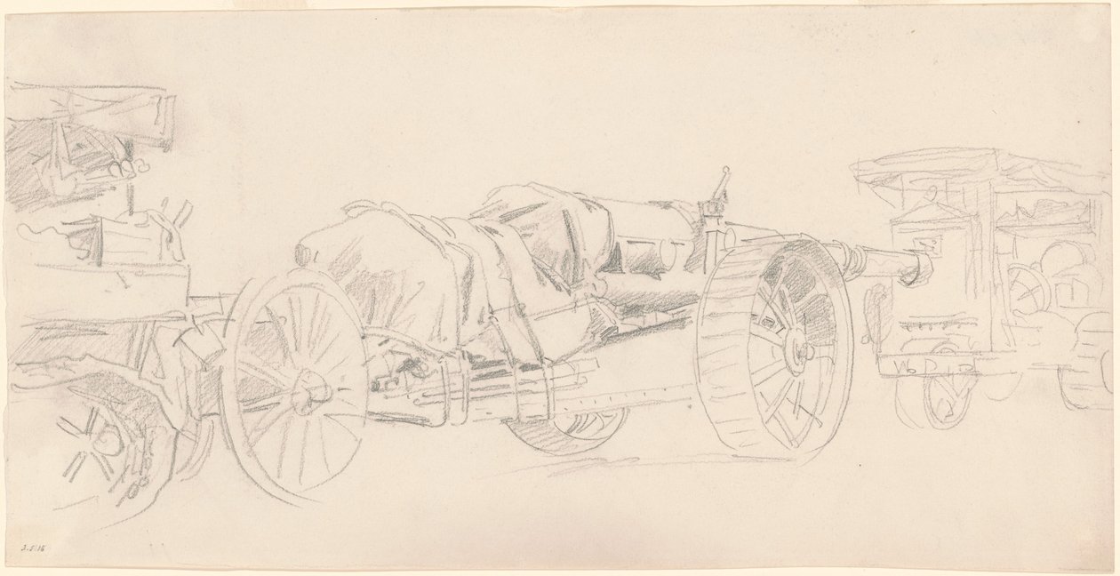 Cannon Trailers, Frankrig af John Singer Sargent