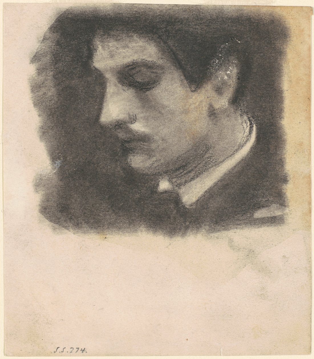Hoved af en mand, 1875-1880. af John Singer Sargent