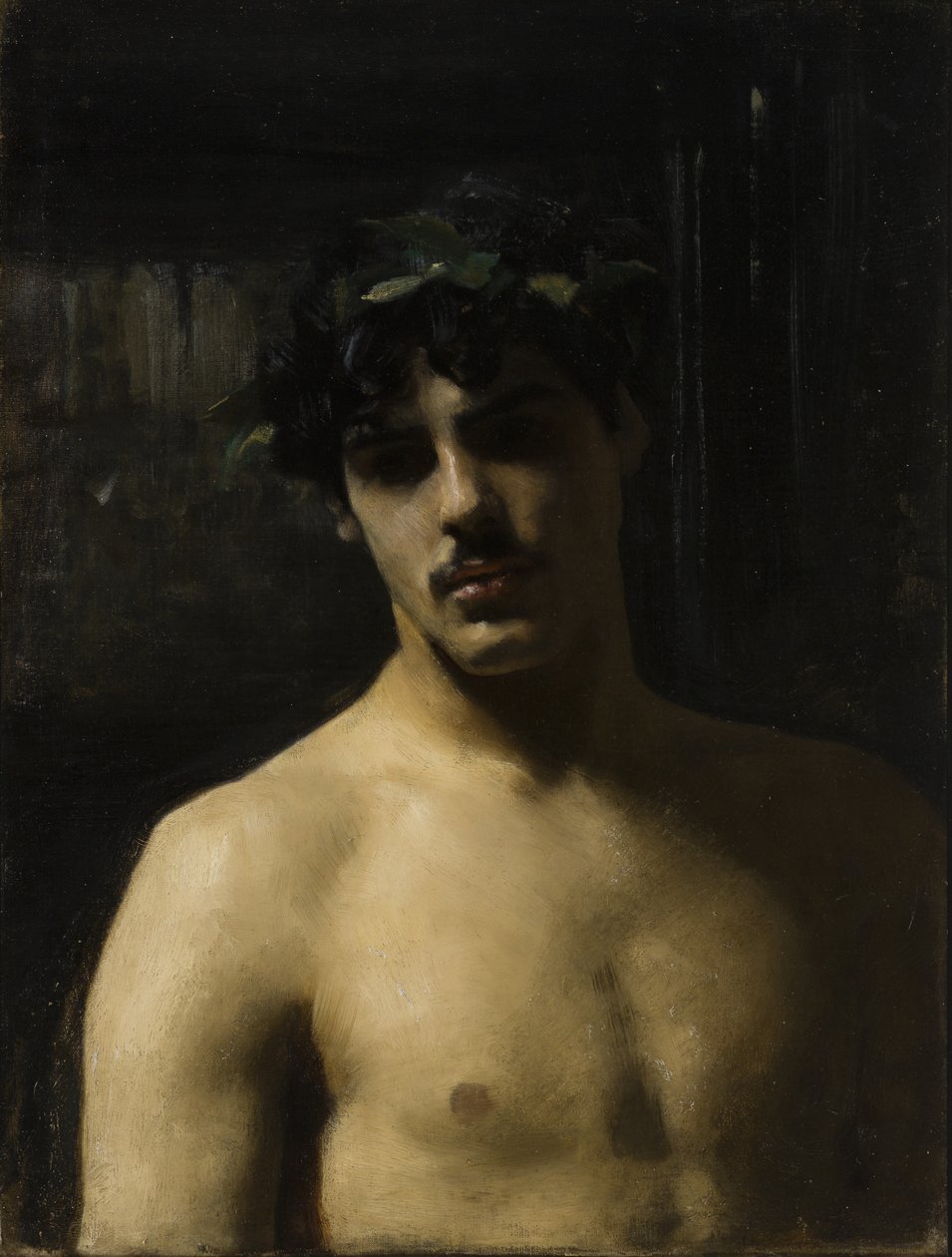 Man Wearing Laurels, 1874-80 af John Singer Sargent