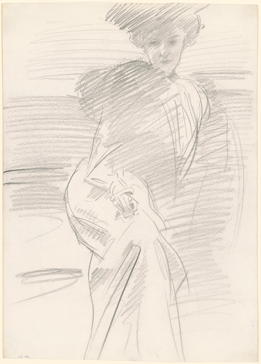 Siddende kvinde, ca. 1890-1900. af John Singer Sargent